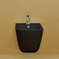 Биде Kerasan Tribeca 512531 подвесное Черное матовое — фото 2, Биде