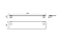 Стеклянная полка Ravak 10° X07P332 Хром — фото 2, Полки для ванной и душа