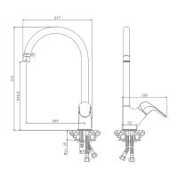Товар: Смеситель для кухни Olive's Castilla 07431CS Хром - фото 2 Смеситель для кухни Olive's Castilla 07431CS Хром — фото 2, Смесители для кухни
