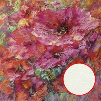 Фреска Ortograf Цветы 8049 Фактура флок FLK Флизелин (2,7*2,7) Красный/Зеленый, Цветы/Живопись — фото 1, Фрески