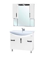 Зеркало со шкафом Bellezza Лагуна 105 4612118000016 с подсветкой Белое — фото 2, Зеркальные шкафы в ванную