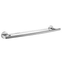 Стеклянная полка Milardo Cadiss CADSMG0M44 с бортиком Хром — фото 1, Полки для ванной и душа