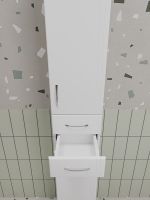 Шкаф пенал Style Line Эко Стандарт 30 ЛС-00002329 Белый глянцевый — фото 4, Мебель для ванной