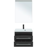 Комплект мебели для ванной Aquanet Верона New 58 281103 подвесной Черный матовый — фото 4, Мебель для ванной