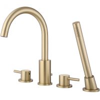 Товар: Смеситель на борт ванны Abber Wasser Kreis AF8113G Золото матовое - фото 1 Смеситель на борт ванны Abber Wasser Kreis AF8113G Золото матовое — фото 1, Смесители на борт ванны