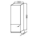 Подвесной шкаф Jacob Delafon Odeon Up 35 R EB893D-E10 Квебекский Дуб — фото 2, Мебель для ванной