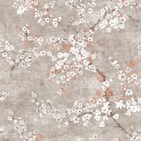 Обои Andrea Rossi Nisida 54320-3 Винил на флизилине (1,06*10) Коричневый, Цветы — фото 1, Обои для стен