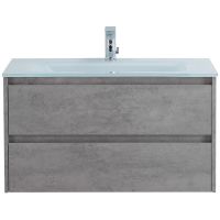 Тумба под раковину BelBagno Kraft 100 KRAFT-1000-2C-SO-CG подвесная Cemento Grigio — фото 9, Тумбы под раковину