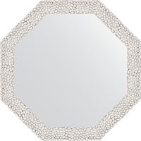 Зеркало Evoform Octagon 48х48 BY 3676 в багетной раме - Чеканка белая 46 мм — фото 1, Мебель для ванной