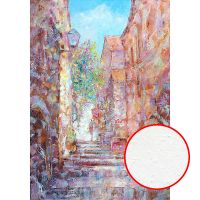 Фреска Ortograf Городской пейзаж живопись 8084 Фактура бархат FX Флизелин (1,9*2,7) Голубой/Розовый, Город/Абстракция/Живопись — фото 1, Фрески