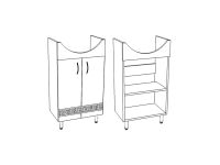 Тумба под раковину Corozo Олимп 60 SD-00000692 Белая — фото 5, Мебель для ванной