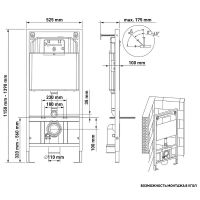 Инсталляция Berges Novum 525 040261 для унитаза с Белой клавишей смыва — фото 8, Инсталляции для унитазов