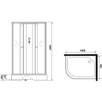 Душевая кабина Niagara Promo 100x70 R P100/70/26R/MT/BK без гидромассажа — фото 11, Душевые кабины
