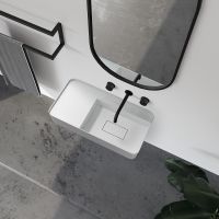 Раковина Abber Stein 120 AS2627-1.2 Белая матовая — фото 5, Раковины подвесные