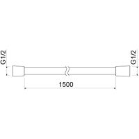 Душевой шланг Aquatek AQ2106CR Серебристый — фото 2, Душевые шланги