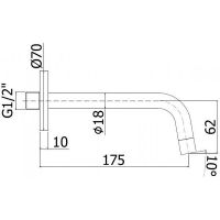 Излив для смесителя Paffoni Light Золото медовое арт-ZBOC045HG — фото 2, Изливы