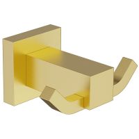 Двойной крючок Timo Selene 17012/17 Золото матовое — фото 1, Крючки для полотенец