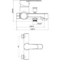 Товар: Смеситель для ванны Orange OneLife P07-100b Черный матовый - фото 6 Смеситель для ванны Orange OneLife P07-100b Черный матовый — фото 6, Смесители