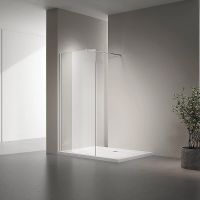 Душевая перегородка Veconi Korato KR-72 120 KR72-120-01-C7 профиль Хром стекло прозрачное — фото 2, Душевые перегородки