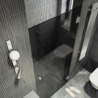 Товар: Душевая дверь Maybah Glass MGD-524-4 805x1950 на петлях Хром глянцевый стекло графитовое матовое - фото 4 Душевая дверь Maybah Glass MGD-524-4 805x1950 на петлях Хром глянцевый стекло графитовое матовое — фото 4, Душевые двери в нишу