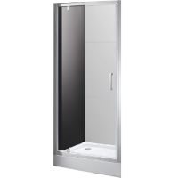 Душевая дверь в нишу Cezares Molveno BA-1 70 профиль Хром стекло прозрачное — фото 1, Распашные душевые двери