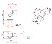 Душевая система Berges Ventas 3R Black 073008 Черная матовая — фото 6, Встраиваемые душевые комплекты