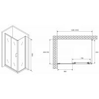 Товар: Душевой уголок Abber Schwarzer Diamant 150x70 AG301505-S705 профиль Хром стекло прозрачное - фото 4 Душевой уголок Abber Schwarzer Diamant 150x70 AG301505-S705 профиль Хром стекло прозрачное — фото 4, Душевые уголки