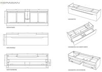 Тумба под раковину Kerasan Inka Project 911102 подвесная Белый — фото 4, Мебель для ванной