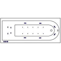 Акриловая ванна Excellent Aurum 170x70 WAEX.AUR17.LUX.CR с гидромассажем — фото 3, Ванны
