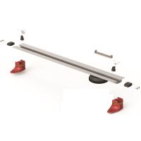 Душевой лоток Berges Super Line 550 090080 с решеткой Хром матовый — фото 4, Душевые лотки