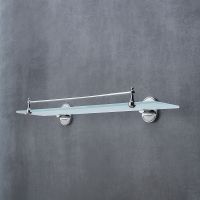 Стеклянная полка Ростовская Мануфактура Сантехники A8020 Хром — фото 3, Полки для ванной и душа