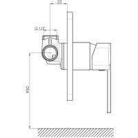 Смеситель для душа GPD Pedra Colored MAD160-S Черный матовый — фото 2, Смесители