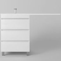 Тумба под раковину Style Line Даллас Леон 120 Люкс Plus СС-00002439 Белая — фото 2, Мебель для ванной