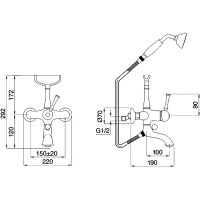 Товар: Смеситель для ванны Migliore Dallas 18596 Бронза - фото 2 Смеситель для ванны Migliore Dallas 18596 Бронза — фото 2, Смеситель для ванны