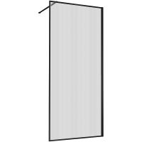 Душевая перегородка Vincea Walk-In 90 VSW-1HP900FLB профиль Черный матовый стекло рифленое — фото 1, Душевые перегородки