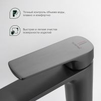 Товар: Смеситель для раковины Splenka S30.15.09 Графит матовый - фото 6 Смеситель для раковины Splenka S30.15.09 Графит матовый — фото 6, Смесители