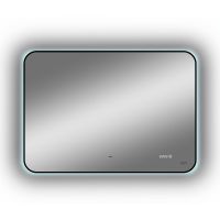 Товар: Зеркало Reflection Black View 1000х700 RF4004BV с подсветкой Черное с бесконтактным выключателем, диммером и часами - фото 3 Зеркало Reflection Black View 1000х700 RF4004BV с подсветкой Черное с бесконтактным выключателем, диммером и часами — фото 3, Мебель для ванной