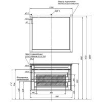 Тумба под раковину Aquanet Бостон М 100 243781 Белая матовая — фото 7, Тумбы под раковину