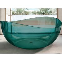 Ванна из полиэфирной смолы Abber Kristall 150х150 AT9705Aquamarin Бирюзовая без гидромассажа — фото 1, Ванны