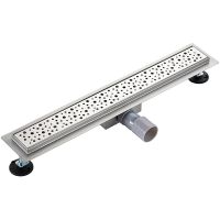 Душевой лоток Ростовская Мануфактура Сантехники РМС ТЛ-04-80х7 с решеткой Нержавеющая сталь — фото 1, Душевые лотки