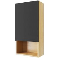 Подвесной шкаф Excellent Tuto 40 L MLEX.0105.400.BLGR Черный Дуб — фото 1, Мебель для ванной