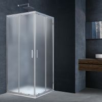 Душевой уголок Vincea Rapid 90x90 VSS-3R80/90MT профиль Хром стекло текстурное — фото 2, Душевые уголки