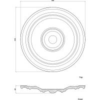 Розетка потолочная Европласт 1.56.015 555x62x555 мм — фото 3, Колонны