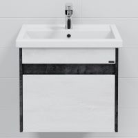 Тумба под раковину СанТа Мира 60 700353 подвесная Светлое дерево — фото 3, Мебель для ванной