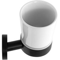 Стакан для зубных щеток Remer Guest GS15NO Черный матовый — фото 2, Мыльницы