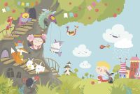 Фреска детская Ortograf Для самых маленьких 32959 Фактура бархат FX Флизелин (4*2,7) Разноцветный, Мультимедия арт-32959 (бархат FX) — фото 2, Фрески