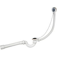 Слив-перелив Wirquin 30717339 с пробкой на цепочке Белый — фото 1, Сливы-переливы