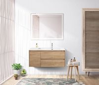 Тумба под раковину BelBagno Kraft 100 R KRAFT-1000-2C-1A-SO-RNN-R подвесная Rovere Nebrasca Nature — фото 12, Тумбы под раковину