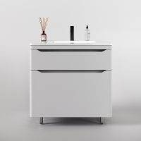 Тумба под раковину Style Line Марелла 80 Люкс Plus СС-00002401 Белый матовый антискрейтч — фото 2, Мебель для ванной