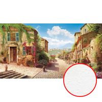 Фреска Ortograf Городской пейзаж 30799 Фактура бархат FX Флизелин (5*2,7) Бежевый/Зеленый/Голубой, Город/Пейзаж — фото 1, Фрески